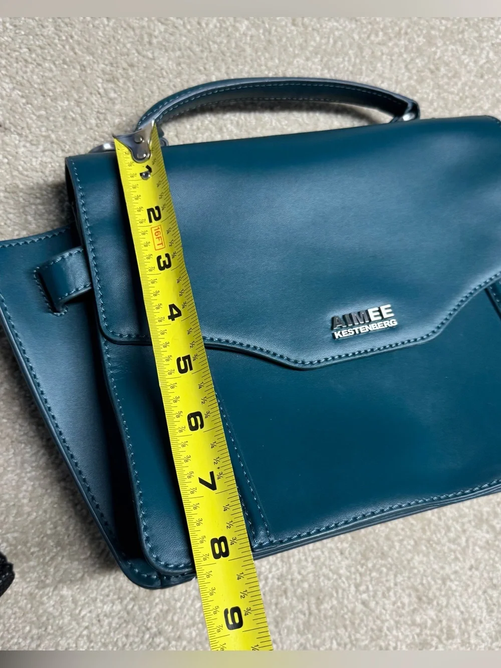 NEW Aimee Kestenberg Phoenix Blue Green Leather Crossbody Shoulder Bag Purse